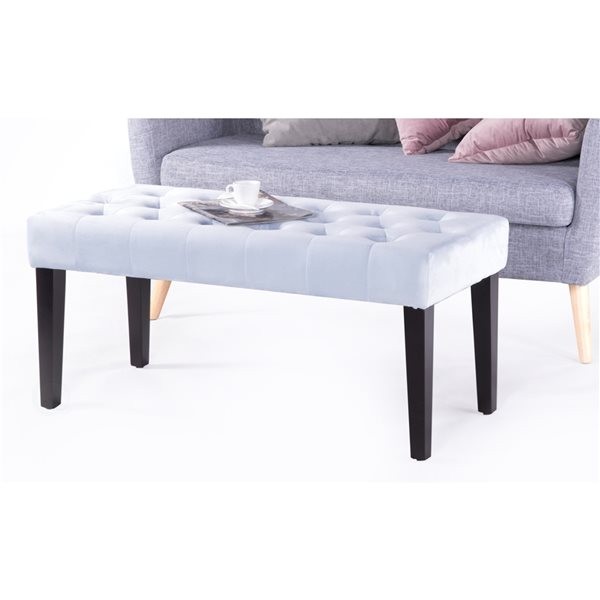 Tufted Modern Indoor Bench | White