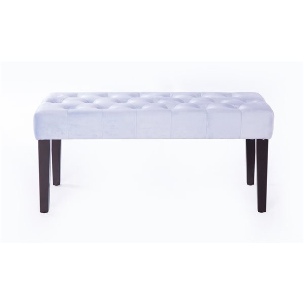 Tufted Modern Indoor Bench | White