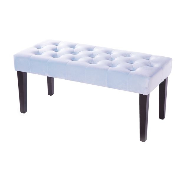 Tufted Modern Indoor Bench | White