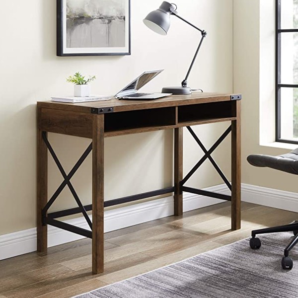 Bureau en métal et bois
