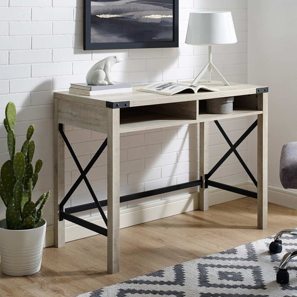 Bureau en métal et bois