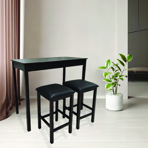 NEW YORK 3PC HIGH TABLE WITH BAR STOOLS