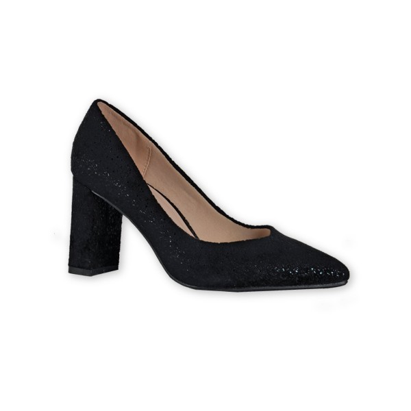Sparkly Suede Pumps - Black - Magasins Hart | Hart Stores