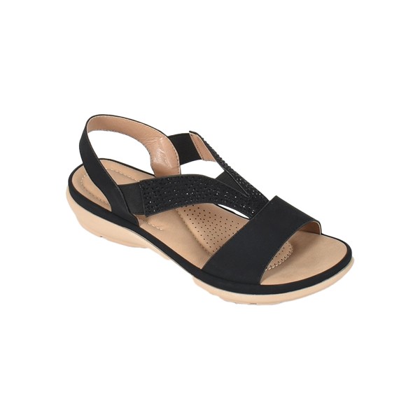 Ladies Comfort Sandal With Elastic Gore