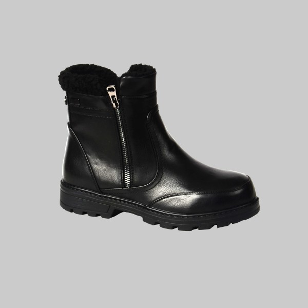 wos side zipper winter boot with grip metal