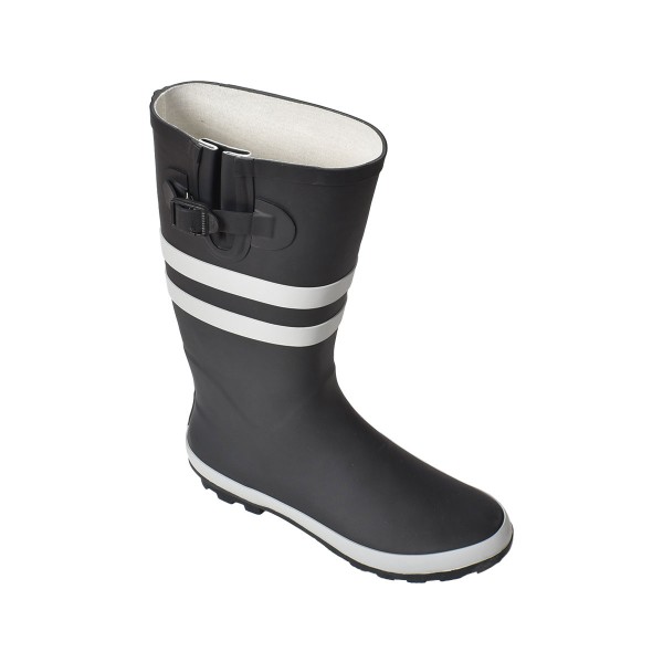 Men's Black Rubber Boot with Reflection