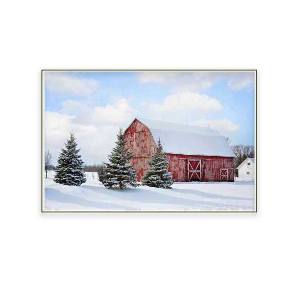 1Xmas Canvas 40x60 Fiber Optic Scenic