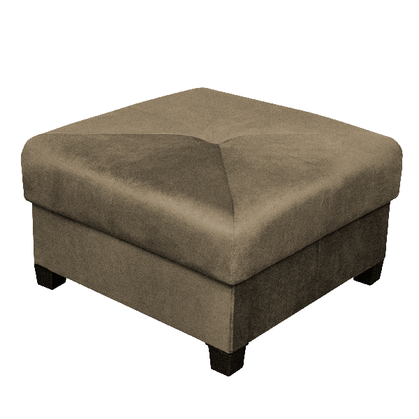 Velvet Ottoman with Legs