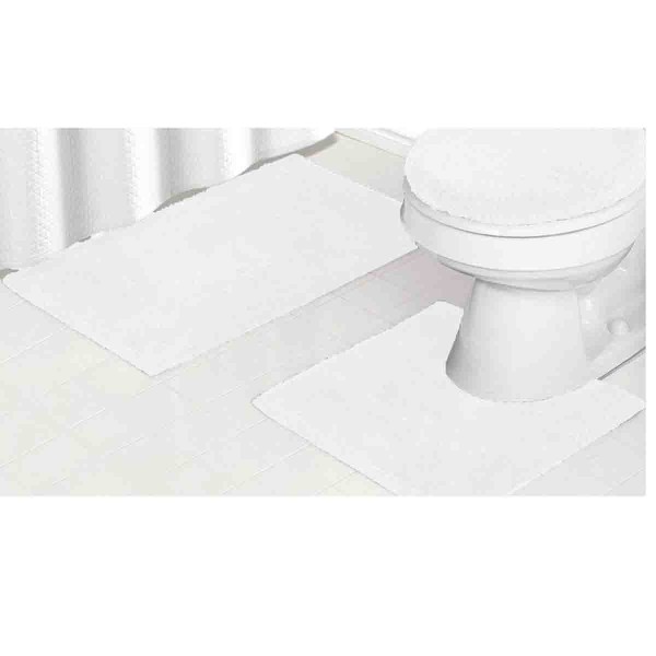 LE SPA - 3pc Bath Mat Set With Latex Anti Slip Backing