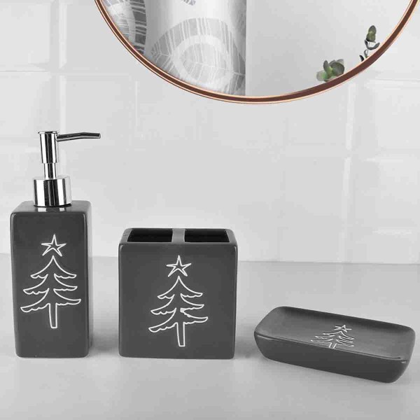 RUSTIC CABIN - Snowtress Ceramic Bathroom Set