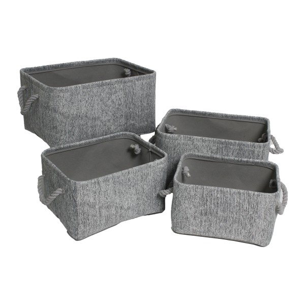 Storage Basket Grey Linen