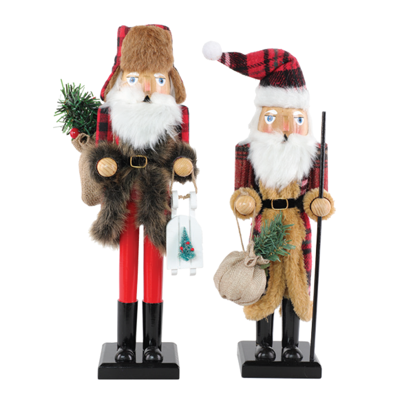 1- 15in Wooden Nutcracker On Base