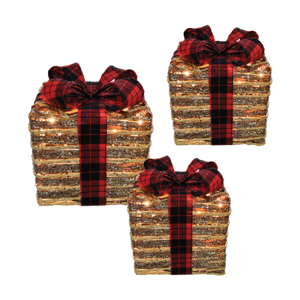 Set 3 60lt Coffret Cadeau Décoration Extérieure