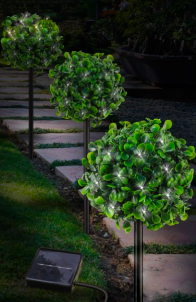 Topiary Ball Solar Stakes X 3 30l 16.5in