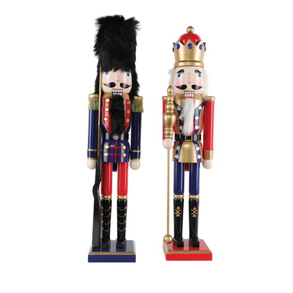 Wooden Nutcracker 61cm Blue Red