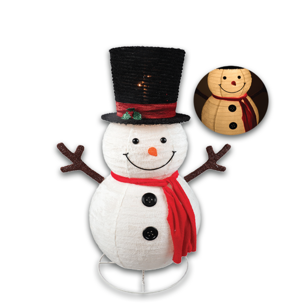Snowman Pop Up Sculpture With Top Hat