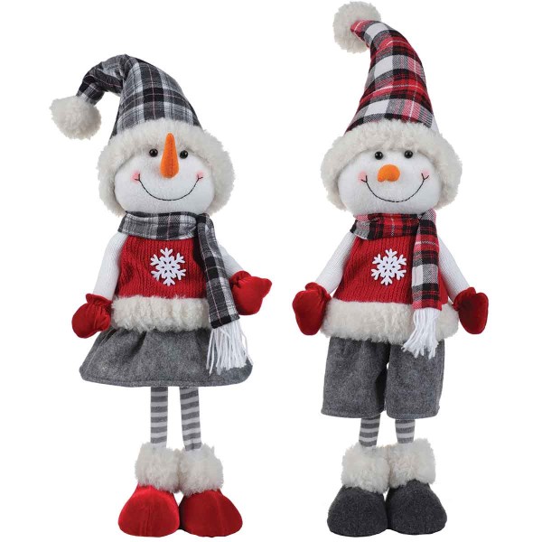 Fabric Standing Snowman