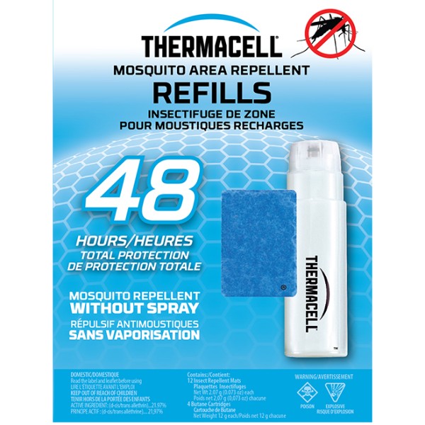 Recharges d'insectifuge anti-moustique Thermacell - 48 heures