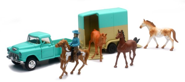 Valley Ranch - Camion vintage et remorque à chevaux