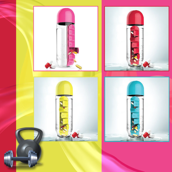 Vitamins Organizer Water Bottle
