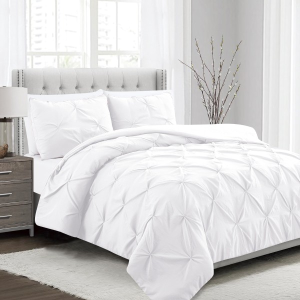 Lauren Taylor - RUCHED 3pcs Duvet Cover Set