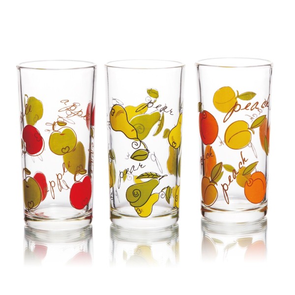250ml Silk screen glass tumblers