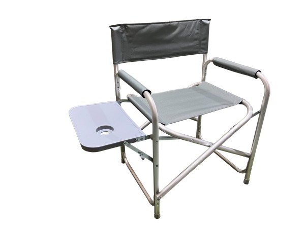 Chaise de réalisateur pliante d'extérieur avec table d'appoint