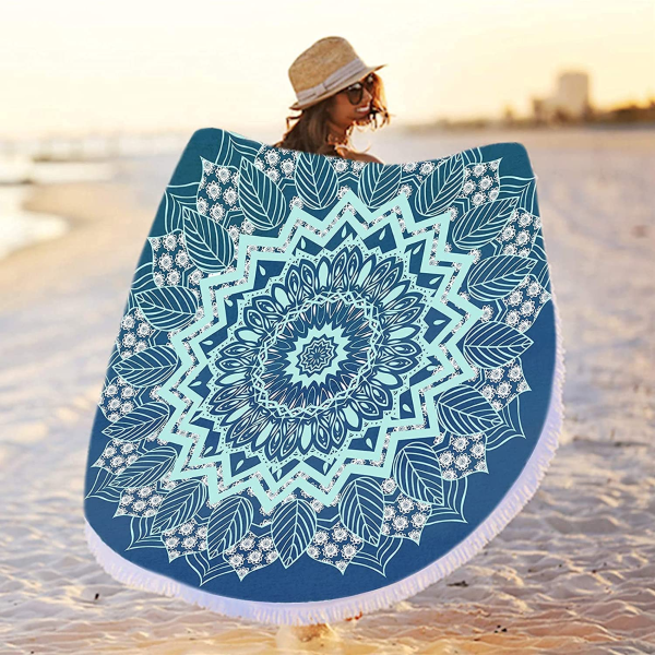 Serviettes de plage rondes