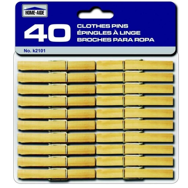 Clothes Pins 40 Wood - Magasins Hart | Hart Stores