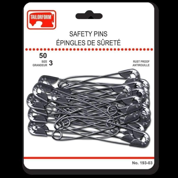 Safety Pins Sz 3 (50) - Magasins Hart | Hart Stores