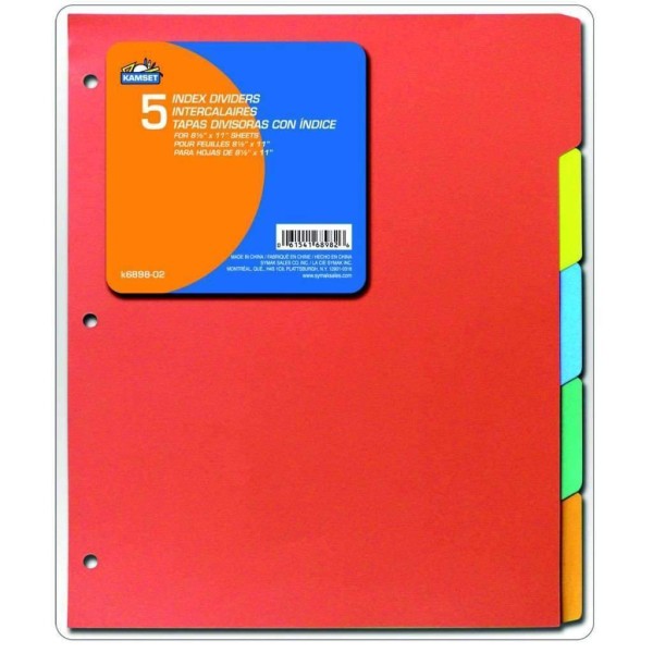 Index Dividers - 5 - Magasins Hart | Hart Stores