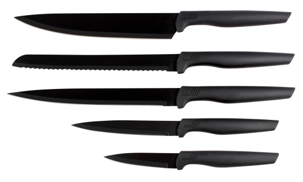 Ensemble de couteaux noirs 6 pièces