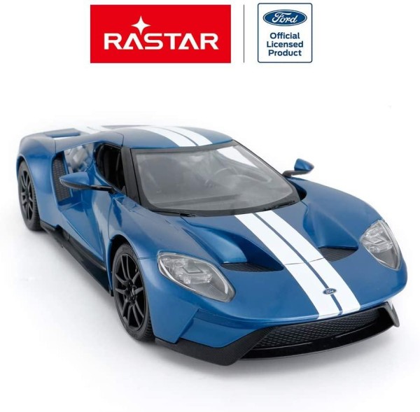RASTAR RC Car | 1/14 Ford GT Remote Control RC Race Toy Car for Kids, Open Doors by Manual, Blue (27MHz)