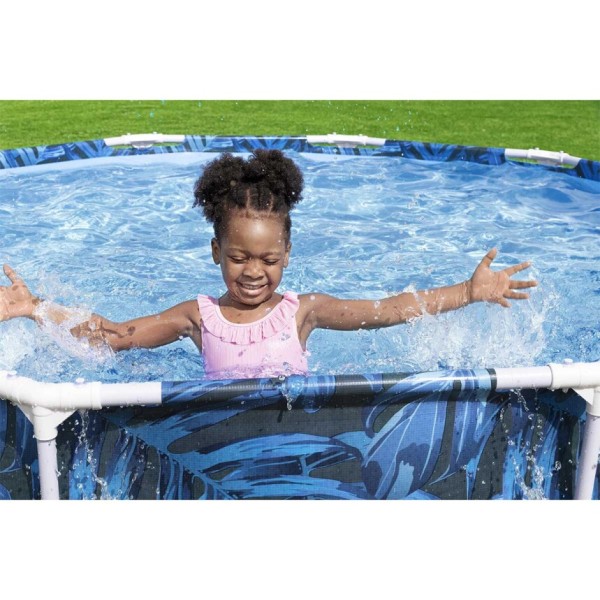 Bestway® Steel Pro® Piscine hors sol ronde , look botanique moderne 10' x 26''