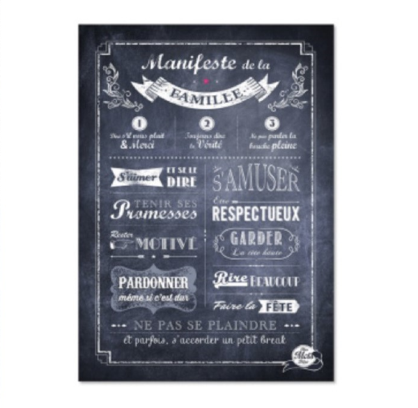 Manifeste de la Famille Wall Art