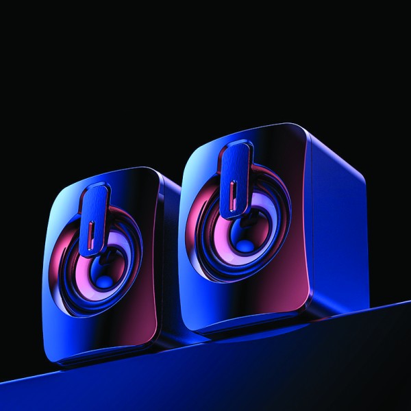 Pair Of Gaming Speakers Fancy Light