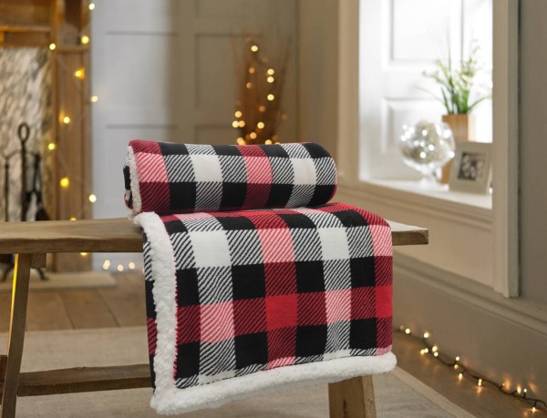 Plaid en polaire Sherpa pour le pays des merveilles de l'hiver