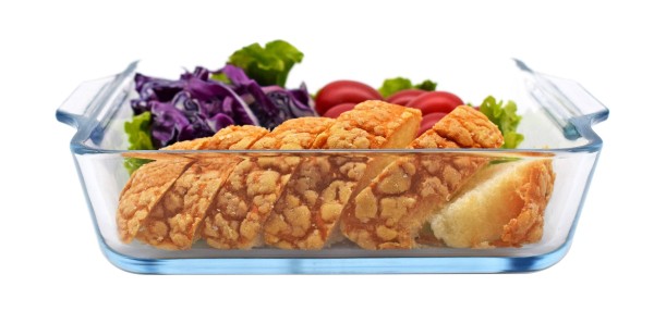 Plat de Cuisson Carré en Verre à Haute Teneur en Borosilicate 1.5L