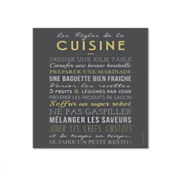 Les Règles de la Cuisine Wall Art