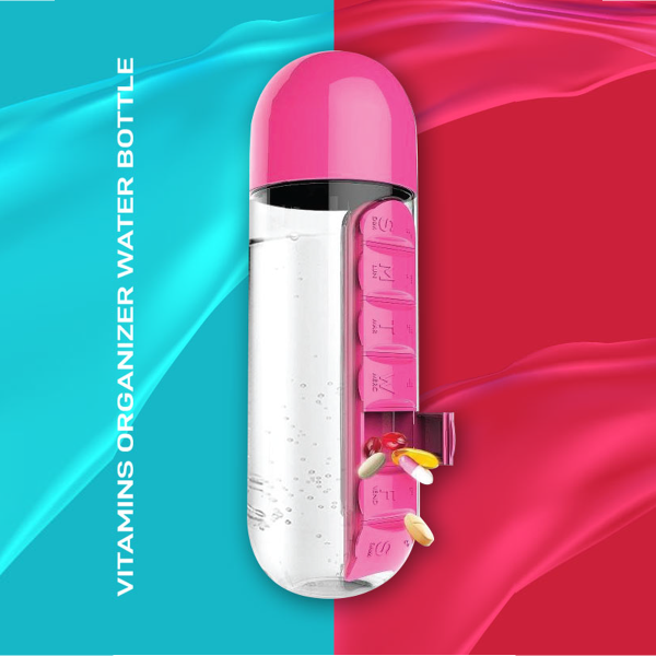 Vitamins Organizer Water Bottle