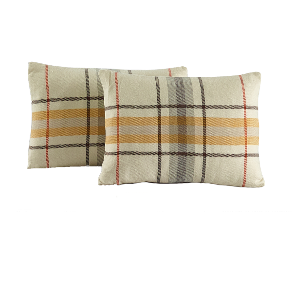 Kensie- Plaid Cushion 13x19 Yellow