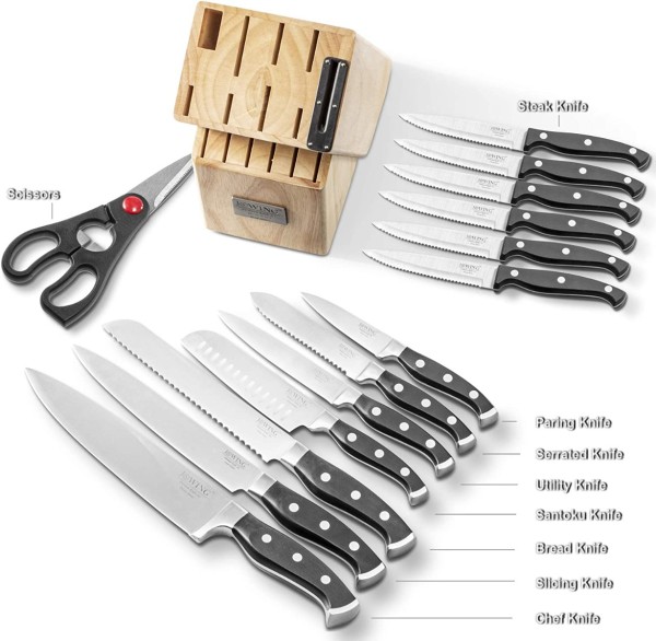 Set de 15 couteaux de cuisine