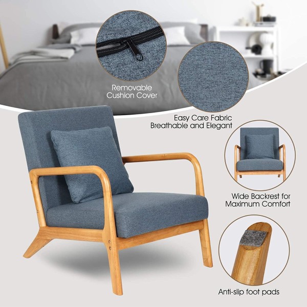 Linen Upholstered Armchair