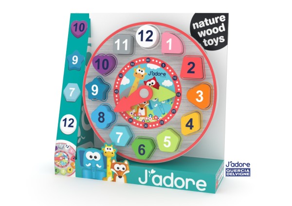 J'adore Wood Learning Clock