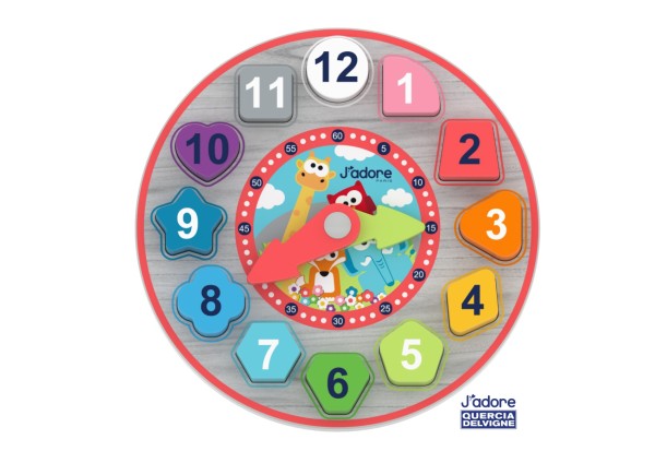 J'adore Wood Learning Clock