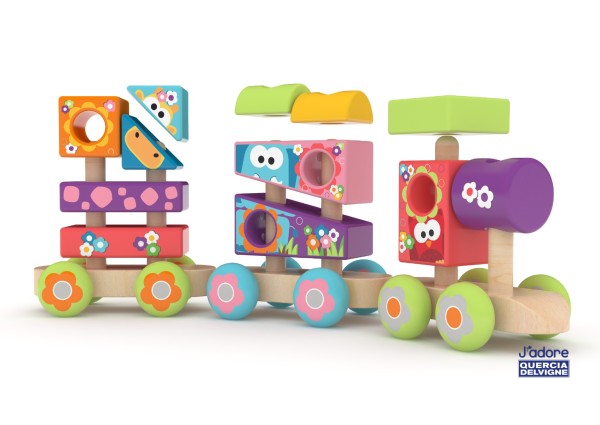 J'adore Wood Train - Color