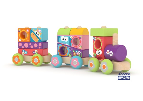 J'adore Wood Train - Color