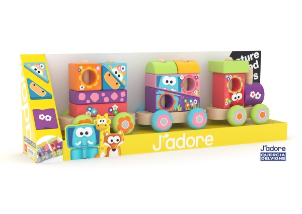 J'adore Wood Train - Color