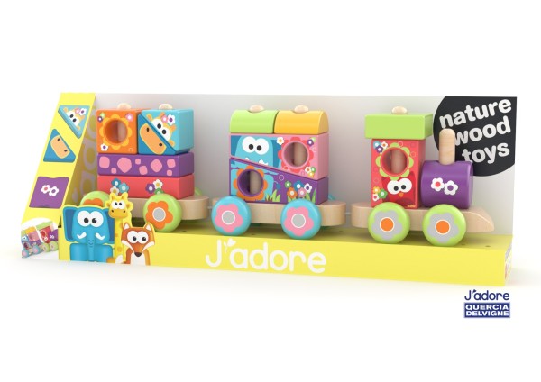J'adore Wood Train - Color