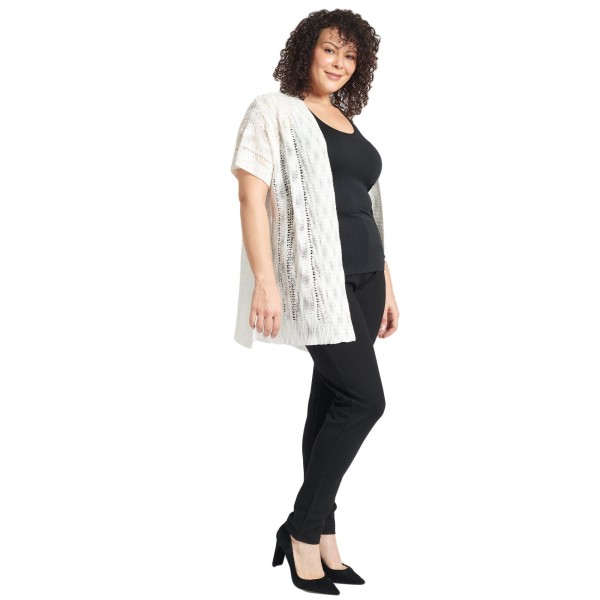 Off White Pointelle - Knit Cardigan